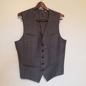 Express Men's Large Grey Suit Vest